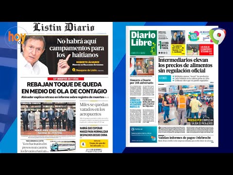Titulares prensa dominicana miércoles 27ENE | Hoy Mismo