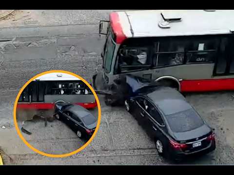 Accidente en la avenida La Molina: Corredor Rojo impacta contra auto