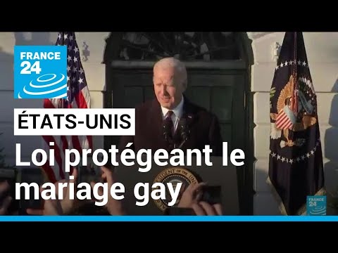 États-Unis : Biden promulgue une loi protégeant le mariage homosexuel • FRANCE 24