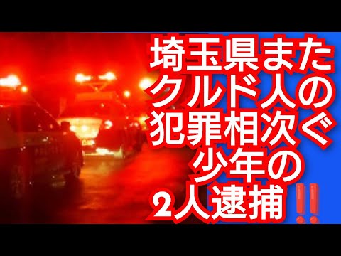 埼玉県またクルド人の犯罪相次ぐ‼️少年2人逮捕‼️全国的に空き巣窃盗ひったくり相次ぐ‼️チャンネル登録よろしく‼️！