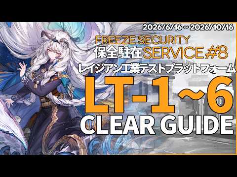 【アークナイツ】保全駐在「レイジアン工業テストプラットフォーム」LT-1~6 ：置くだけ クリア例【Arknights】