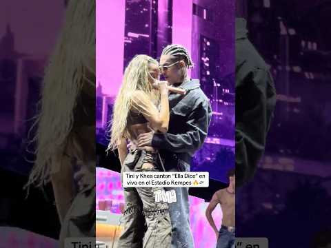 Tini y Khea cantan “Ella Dice” en vivo en el Estadio Kempes