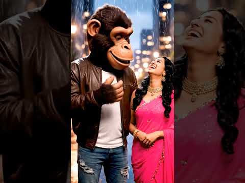 mera yaar has raha he #shortsfeed #monkeyvideos #ai #monkeycomedy #aishorts