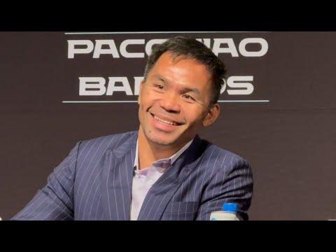 PACQUIAO FLASHES GRIN & PROMISES “SECRET SURPRISE” AT MARIO BARRIOS AT FINAL PRESS CONFERENCE.