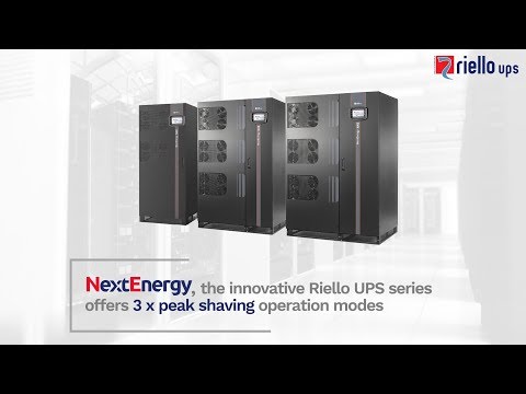 NextEnergy, the innovative RielloUPS series, offers 3 x Peak Shaving operation modes
