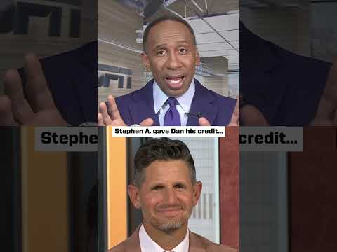 Stephen A. gave <strong>Dan</strong> his props 🤣