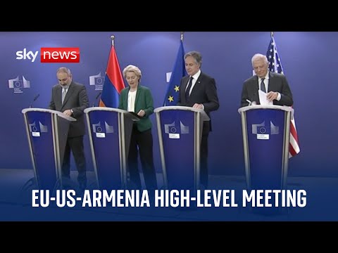 Watch live: Ursula von der Leyen and Josep Borrell host Antony Blinken & Nikol Pashinyan in Brussels