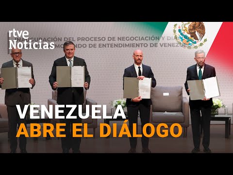 El GOBIERNO venezolano y la OPOSICIÓN firman un acuerdo en MÉXICO para iniciar el diálogo I RTVE