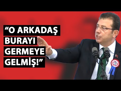 Ekrem İmamoğlu provokasyona geçit vermedi: O ARKADAŞ BURAYI GERMEYE GELMİŞ!