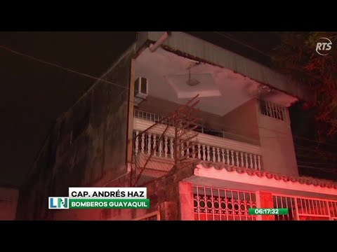 Casa de dos plantas se incendió en la ciudadela Quisquis