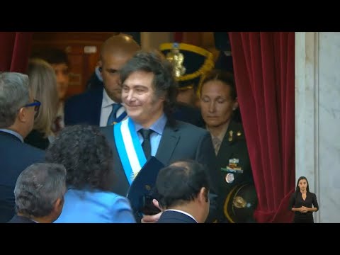 Argentina's President Milei arrives for annual speech before Congress | AFP