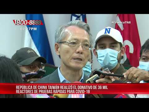 Taiwán dona a Nicaragua pruebas para detectar COVID-19