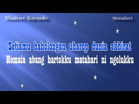 Karaoke MATAHARI - Mas Putra Ft Ade Irma (Lagu Tapsel) | Karaoke Tanpa Vokal