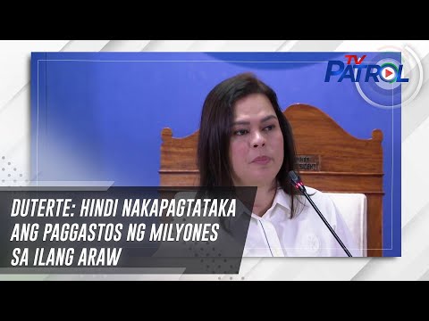 Duterte: Hindi nakapagtataka ang paggastos ng milyones sa ilang araw | TV Patrol