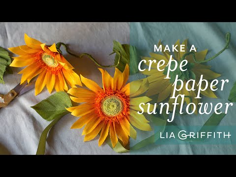 How to Make a Gorgeous Sunflower with Crepe Paper