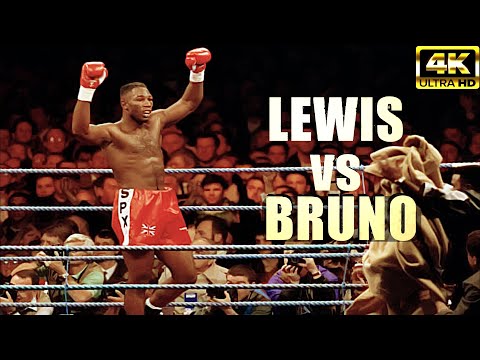 Lennox lewis vs frank bruno | knockout boxing fight | 4k ultra hd