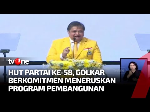 Perayaan HUT Golkar Ke-58 Dihadiri Presiden Jokowi - TvOne