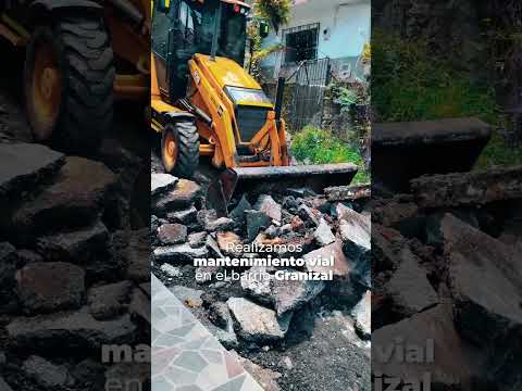 Más de 190 metros cuadrados intervenidos en el barrio Granizal. Estamos recuperando la malla vial.