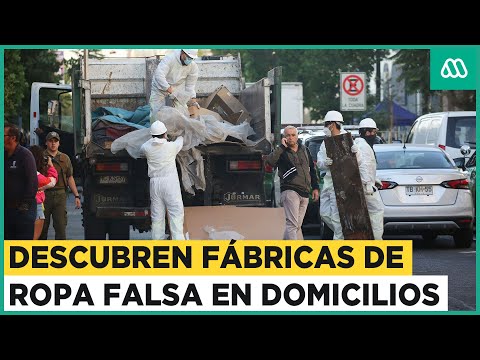 Descubren fábricas de ropa falsificada en allanamiento a domicilios de Santiago Centro