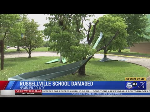 Storm damages Russellville Intermediate School