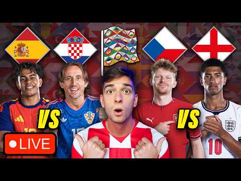 SPAIN VS CROATIA | CZECHIA VS ENGLAND | UEFA Nations League LIVE Watchalong