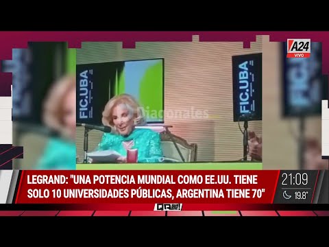 MIRTHA LEGRAND EXPRESÓ SU APOYO A LAS UNIVERSIDADES PÚBLICAS