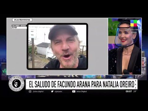 El saludo de Facundo Arana para Natalia Oreiro en el primer programa de Los Mammones