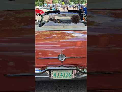 1956 Oldsmobile 88 ragtop cruising quietly