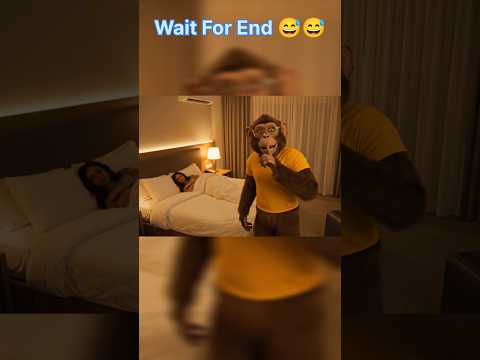 भाभी के साथ Monkey का होटल Funny Vlog 😂 | तुम लोग तो रंडवे रहोगे #ai #monkey #funny #shorts