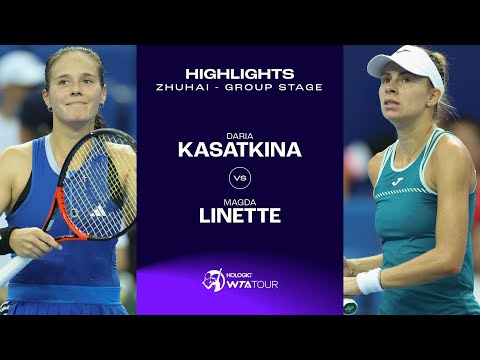 Daria Kasatkina vs. Magda Linette | 2023 Zhuhai Group Stage | WTA Match Highlights