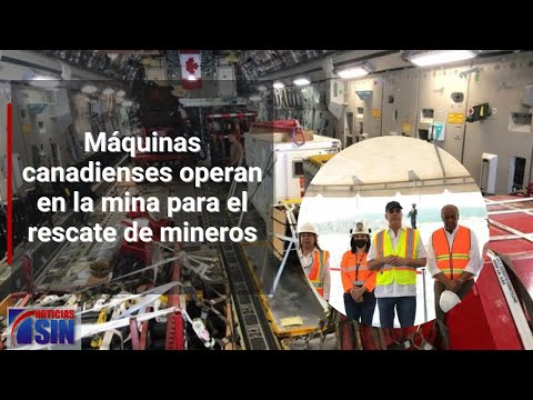 Máquinas canadienses operan en la mina para el rescate de mineros