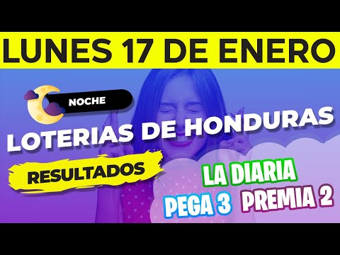 Sorteo 9PM Loto Honduras, La Diaria, Pega 3, Premia 2, Lunes 17 de Enero del 2022 | Ganador