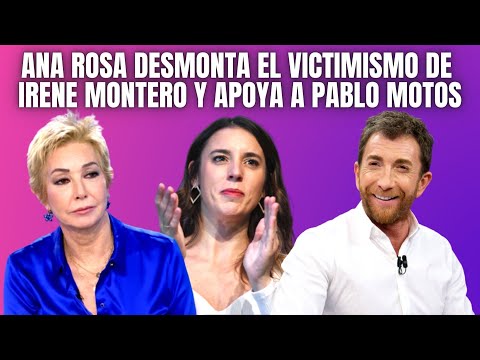 Ana Rosa Quintana defiende a Pablo Motos y acusa con dureza a Irene Montero