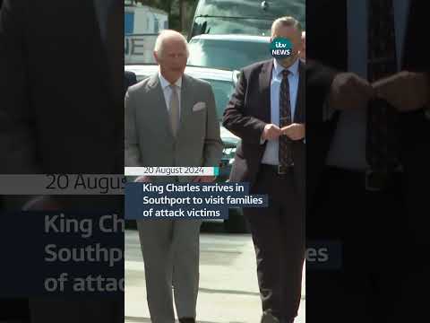 King Charles arrives in Southport to visit families of attack victims #itvnews