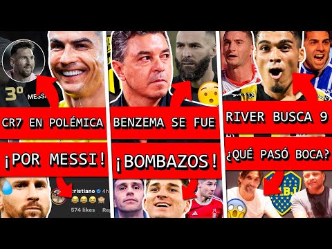 MESSI en POLÉMICA por ¡CRISTIANO!+ BENZEMA desapareció+ RIVER busca 9+ MERCADO de PASES y bomba BOCA