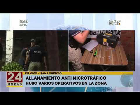 Allanamiento contra el microtráfico en San Lorenzo
