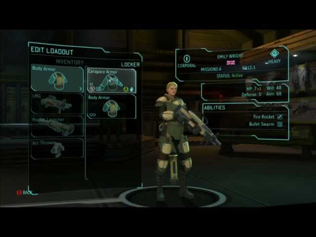 XCOM: Enemy Unknown - Equip Screen