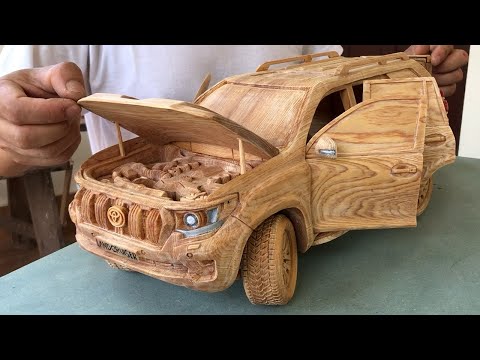 Wood Carving - TOYOTA PRADO Land Cruiser 2020 (New Model) - Woodworking Art