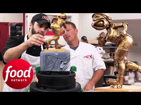 The Guys Make A Roller Derby Cake | Cake Boss