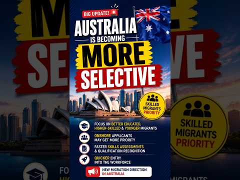 Australia is becoming MORE selective with migration pathways 🇦🇺⚠️
