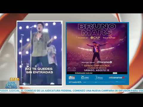 Bruno Mars en México || Noticias con Juan Carlos Valerio