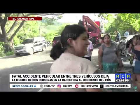 ¡Fatal! Dos muertos, deja brutal colisión en San Pedro Sula, sector El Palmar