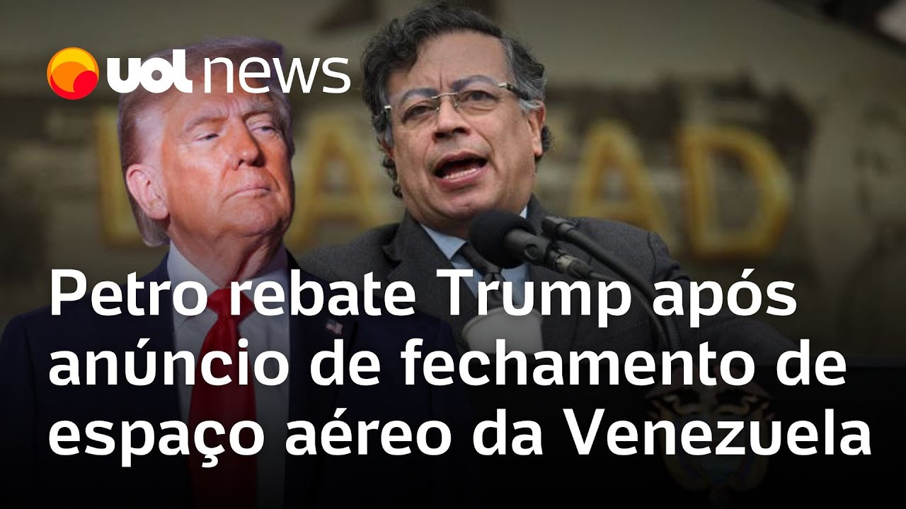 Petro rebate Trump após anúncio de fechamento de espaço aéreo da Venezuela: ‘Não pode fazer isso’