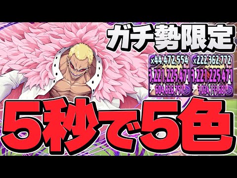 (組めれば)多色最強！壊れリーダー性能！ドフラミンゴで未知の新星！【パズドラ】