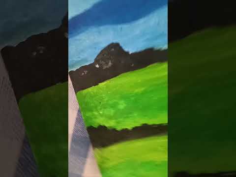 draw a acrylic colour senery😊😊 #art#cococola2