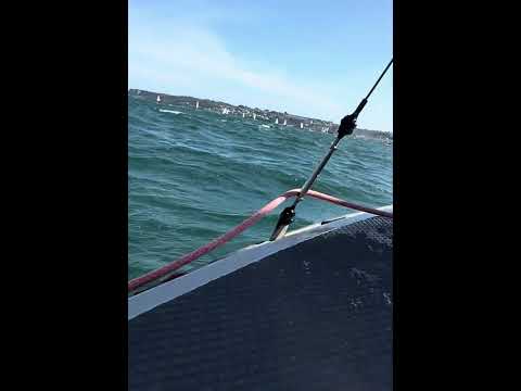 Waves in Torbay #sailing #lifeisbutadream #sailboat #shrimper19 #gaffrigsailing