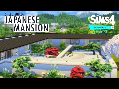The Sims 4 Snowy Escape - JAPANESE MANSION - Speed Build
