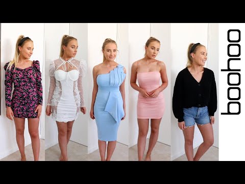 SUPER FUN TRY ON HAUL / PLAYING DRESSUPS! ft. BOOHOO
