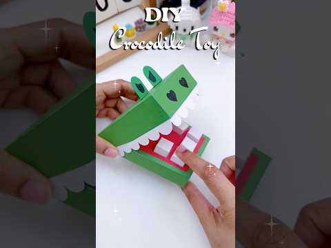 Try this Paper Crocodile Teeth Toy Idea push pop #diy #craft #shorts #toys #trendingshorts