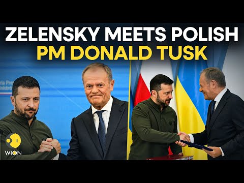 Zelensky In Poland LIVE: Ukrainian President Zelensky Meets Polish PM Donald Tusk In Warsaw | WION